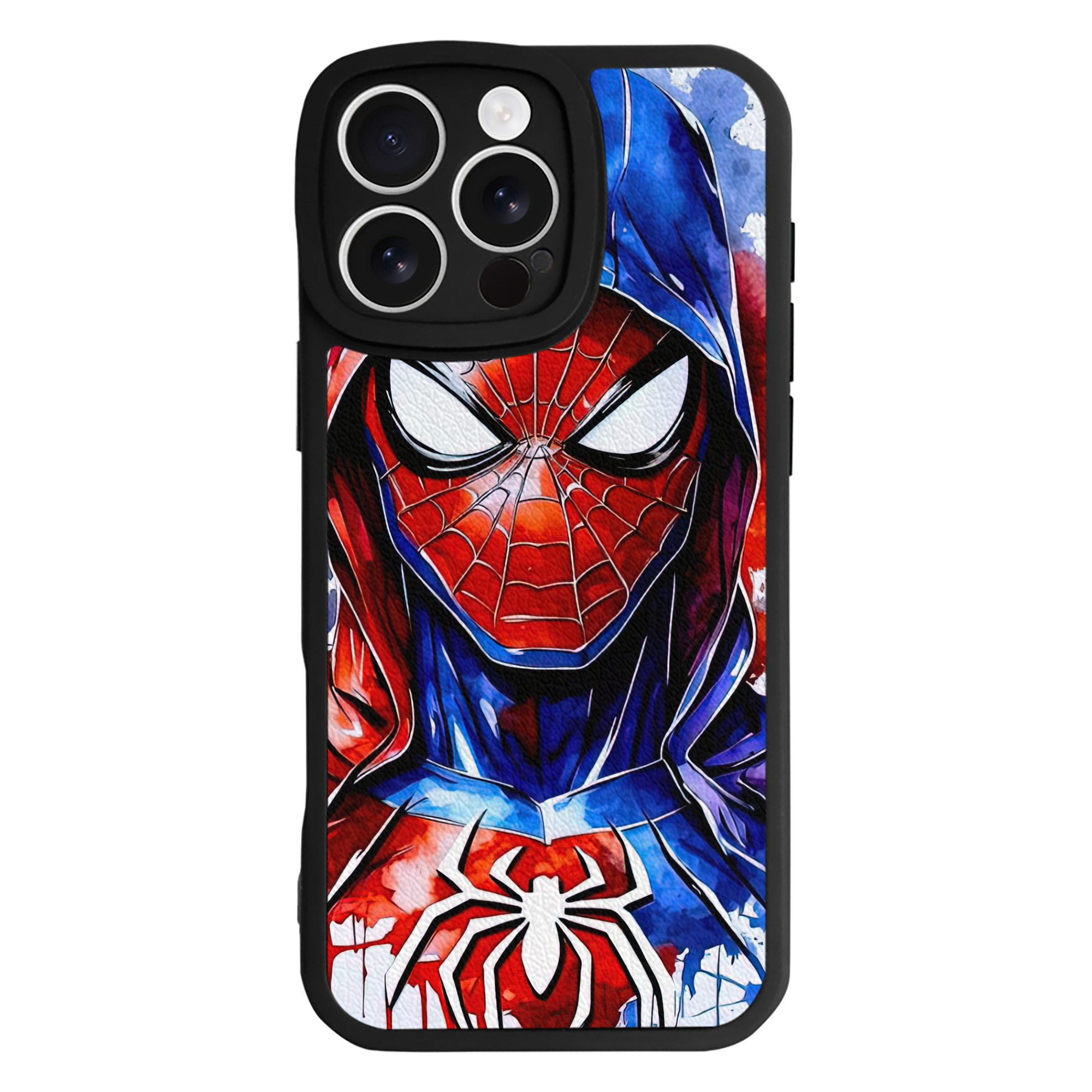 Spider Man スパイダーマン 【iPhone 16シリーズ対応】シリコンスマホケース（レザー調） 材質：シリコン